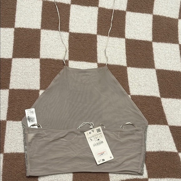 Silver Halter Top - Picture 2 of 3